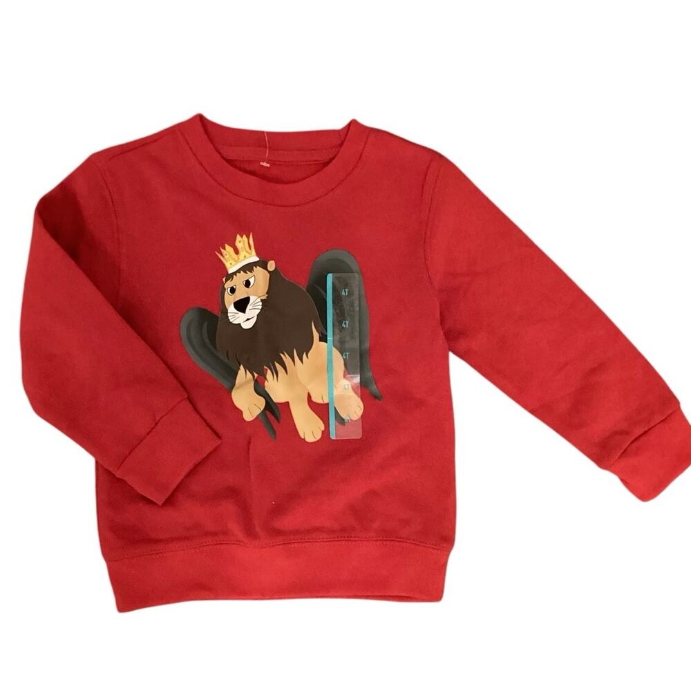 Rudolph the Red Nosed Reindeer Flying Lion Crewneck Sweatshirt Size 4